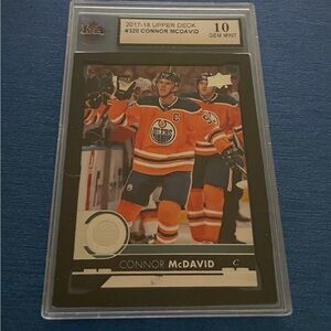 2017-18 Graded 10 (ksa) Upper Deck Connor McDavid Card